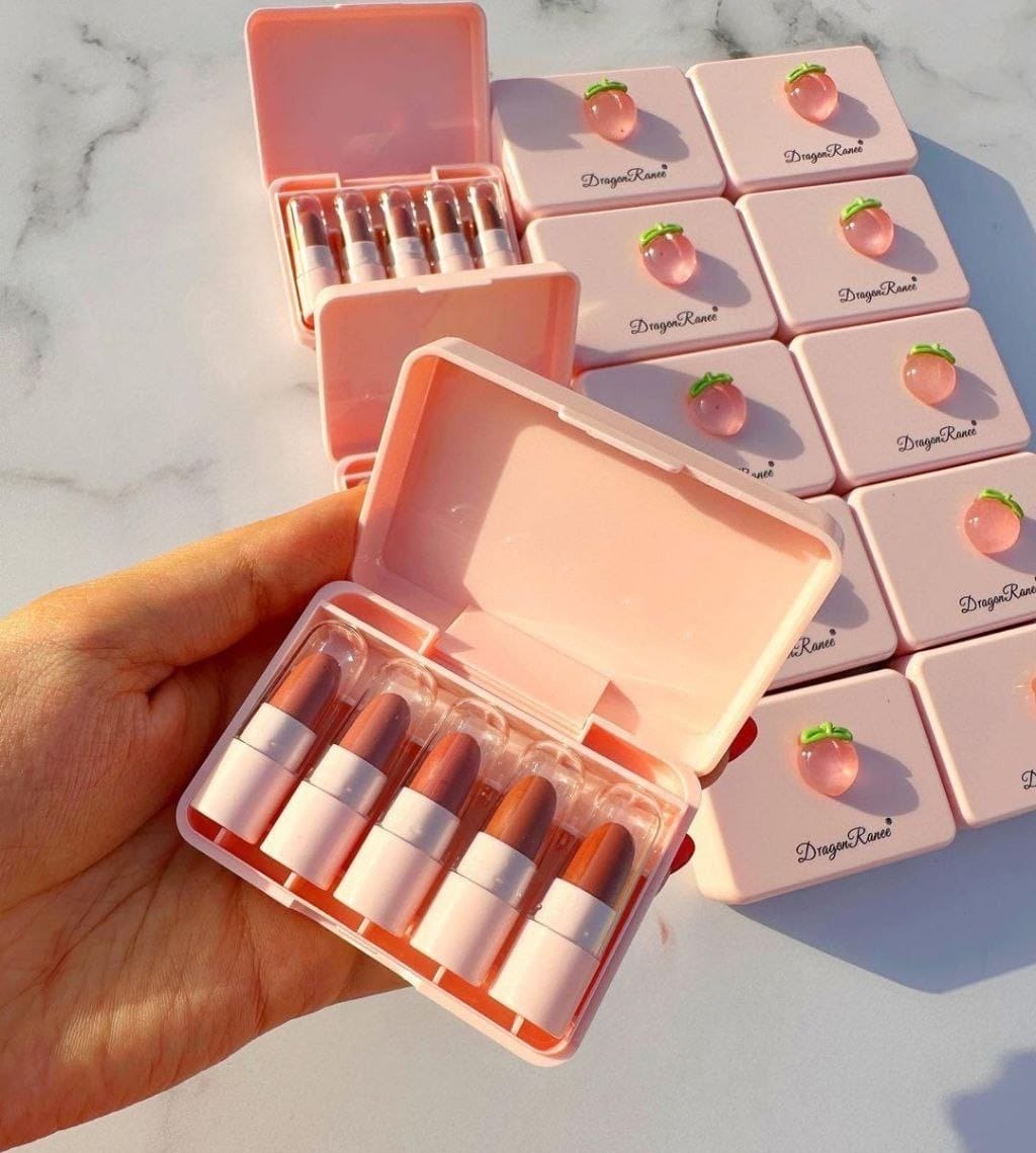 Dragon Ranee Peach Mini Lipstick Set