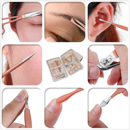 Manicure Set,18 In 1 Professional Women Grooming Kit