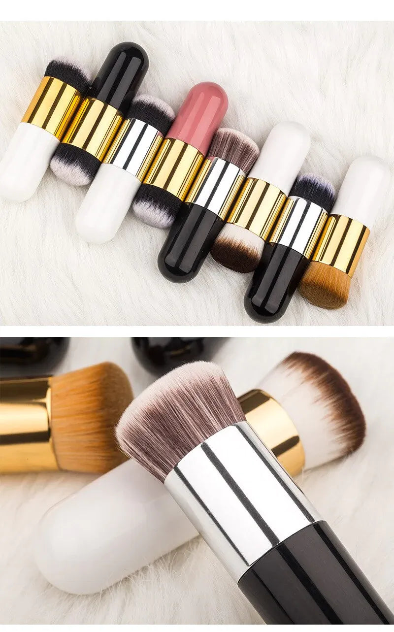 Chubby Pier Foundation Brush Flat Cream Makeup Brushes