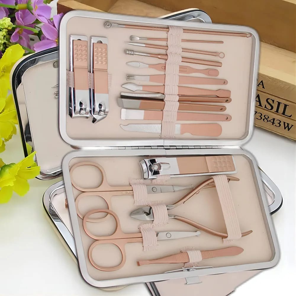 Manicure Set,18 In 1 Professional Women Grooming Kit
