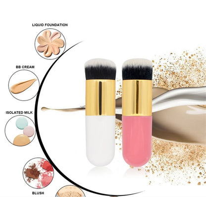 Chubby Pier Foundation Brush Flat Cream Makeup Brushes